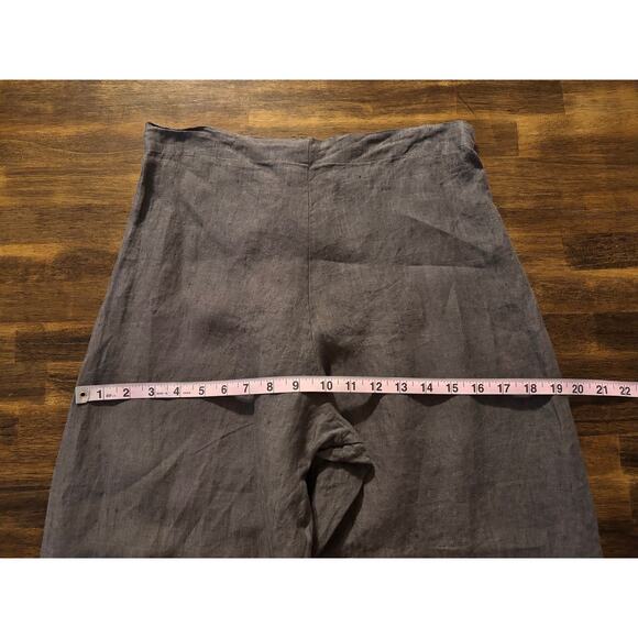 Bryn Walker Women’s Small 100% Linen Pants Pull On Wide Straight Leg High Rise - Picture 9 of 12